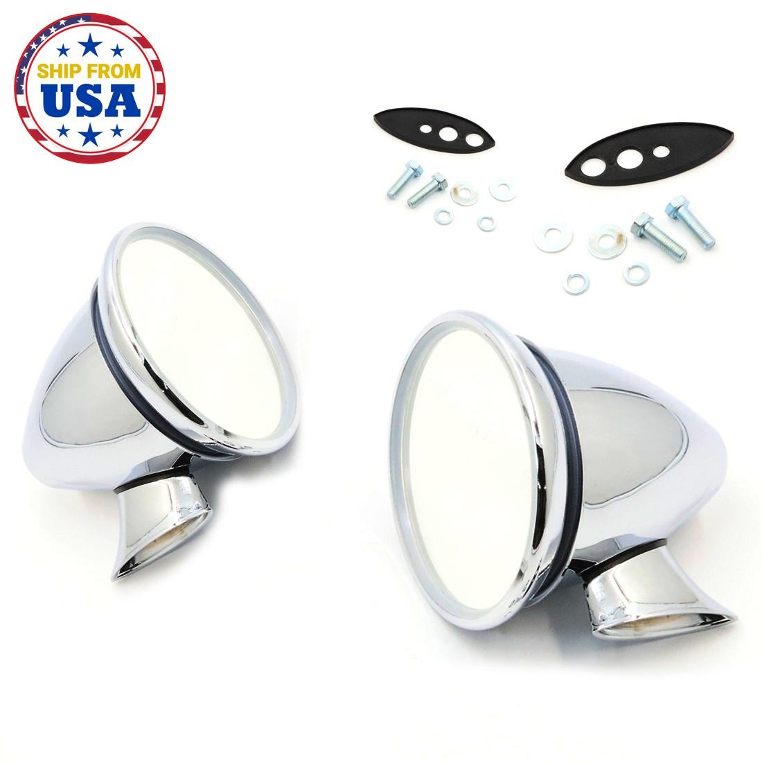 MERCEDES-BENZ 300SL ROADSTER COUPE 54-63 CHROME DOOR OR FENDER MIRRORS 2Pcs. L/R