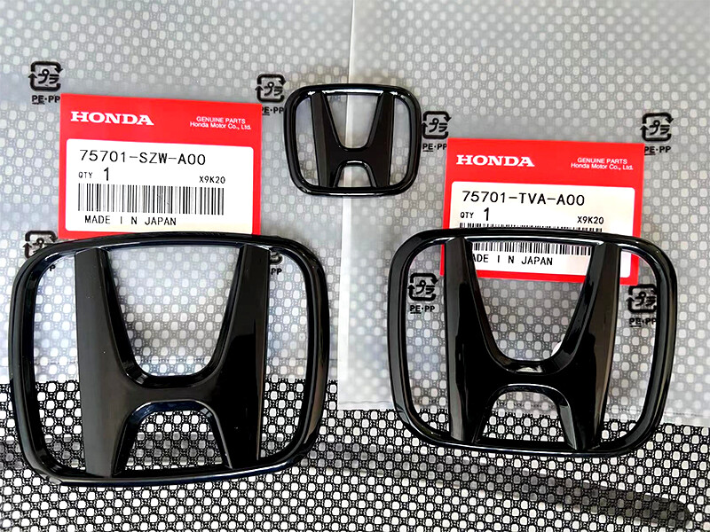 3Pcs Gloss Black H Emblem Badge Set Front Rear For Honda Accord Sedan 2018-2022