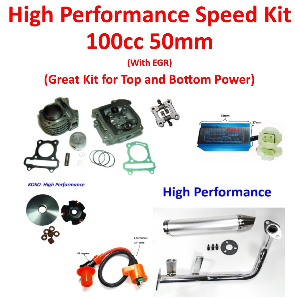 TaoTao VIP CY50A Future Champion,GY6-50 High Performance 100cc Speed Kit TaoTao VIP CY50A Future Champion,GY6-50 High Performance 100cc Speed Kit