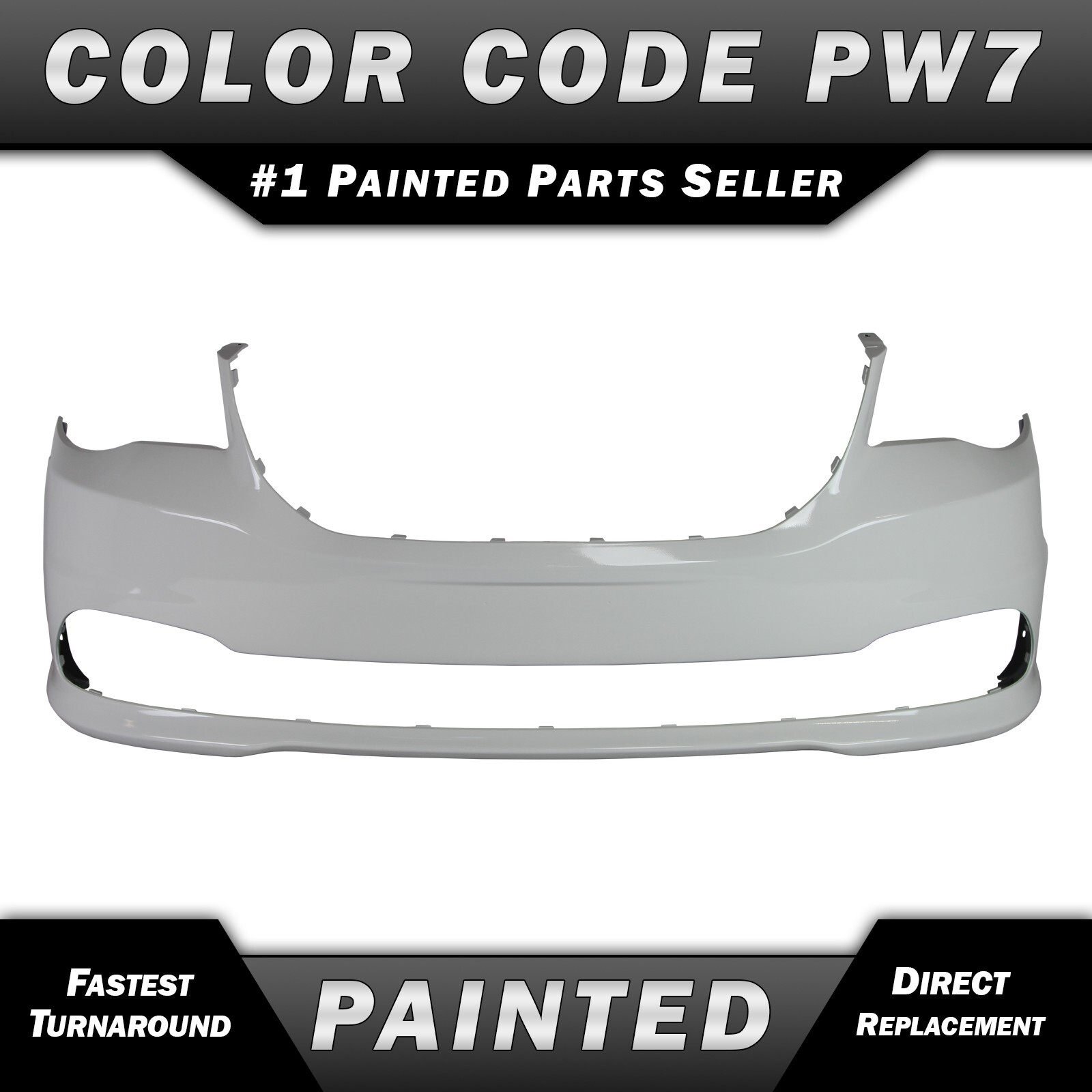 NEW Painted *PW7 White* Front Bumper Cover Fascia for 2011-2020 Dodge Caravan