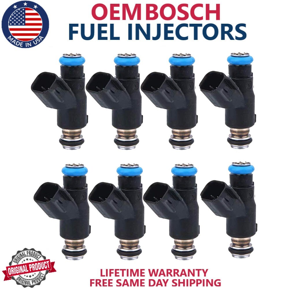 OEM 8x Bosch Fuel Injectors Fits GMC Sierra 3500 HD Chevrolet 6.6L V8 12587269