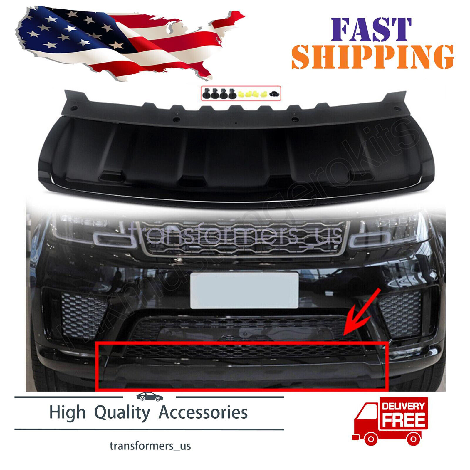 Towing Eye Front Bumper Plate Cover For Land Rover Range Rover Sport 2018-2022