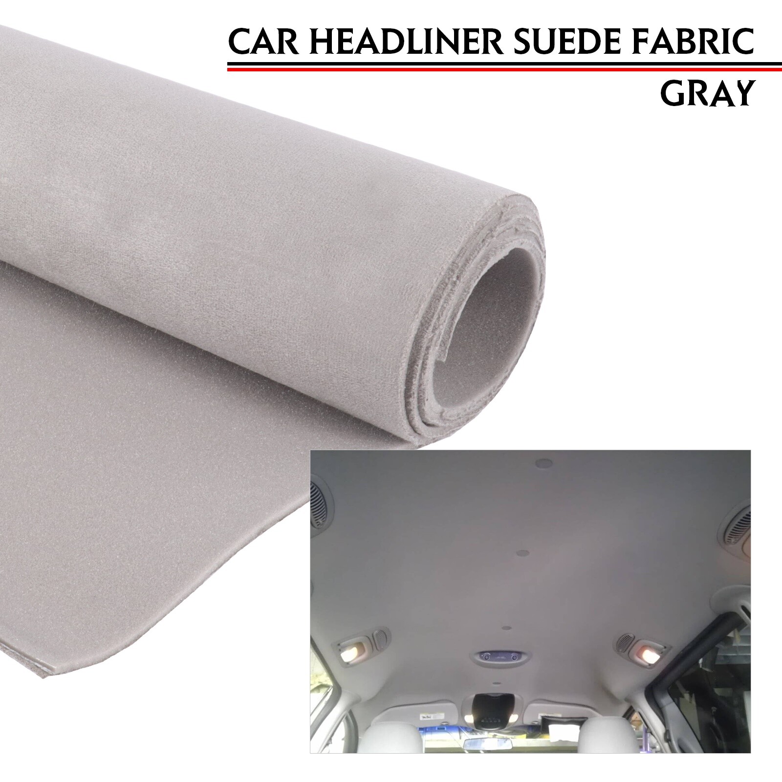 Gray Suede Headliner Fabric For Chevrolet Avalanche Colorado C1500～3500 60\