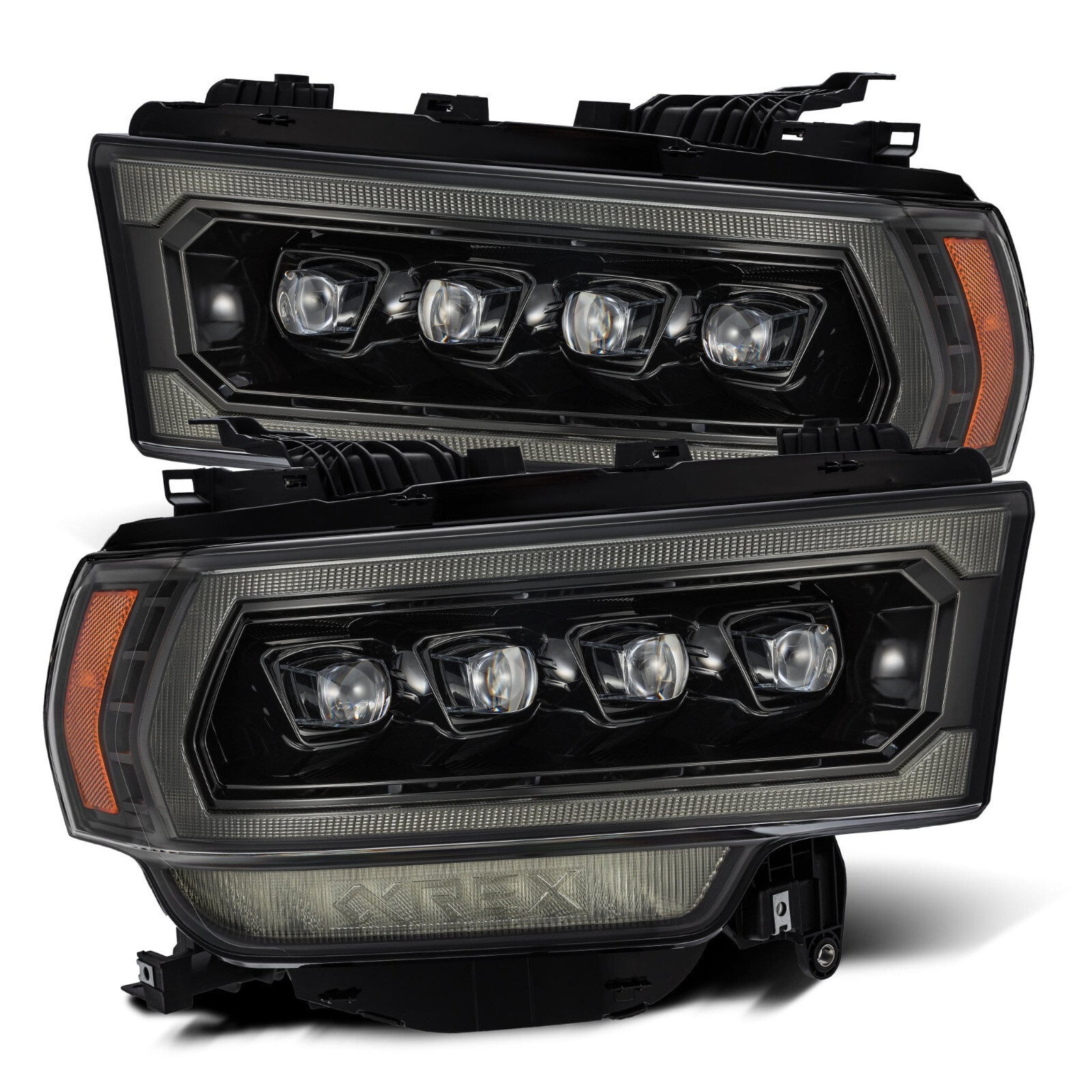 For 19-24 Ram 2500 3500 Alpha Black Nova LED Projector Headlights Headlamps For 19-24 Ram 2500 3500 Alpha Black Nova LED Projector Headlights Headlamps