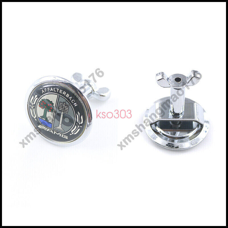 44mm Affalterbach Front AMG Emblem Color Apple Tree Flat Hood Badge For Mercedes
