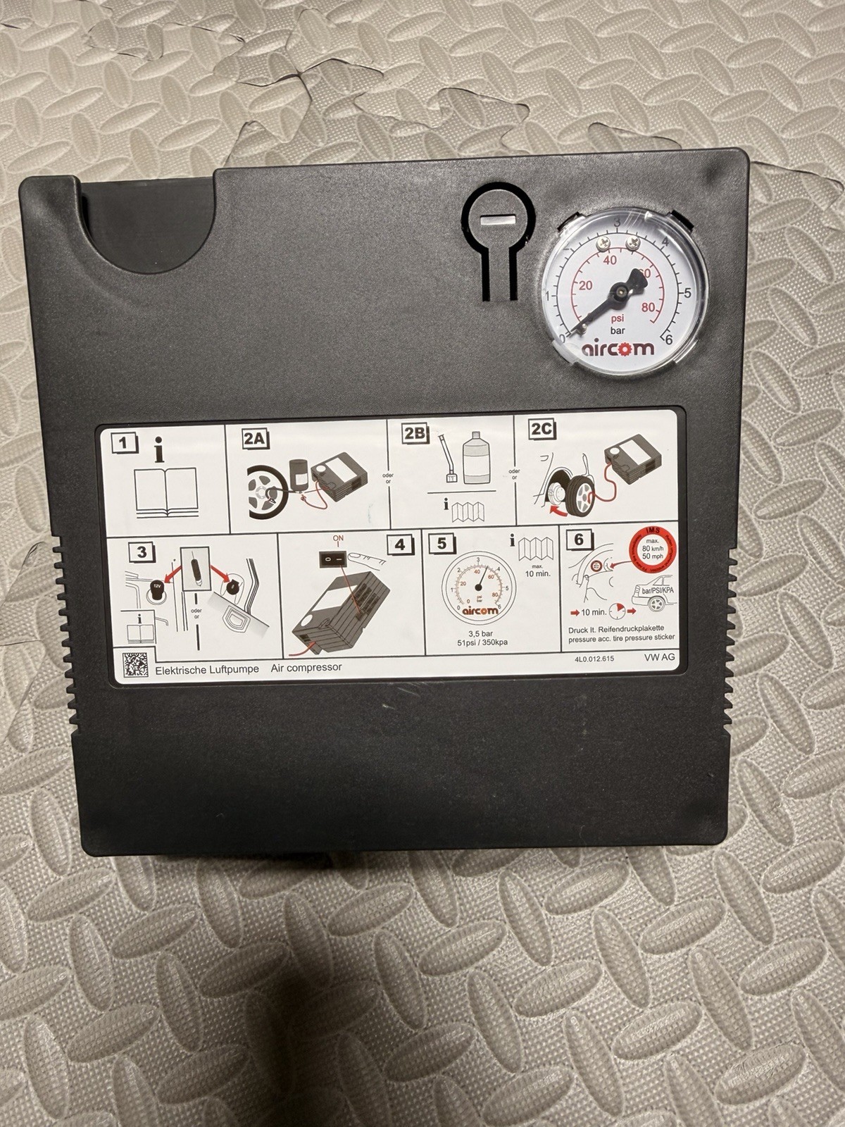17-24 Audi Q7 Emergency Roadside Flat Tire Air Compressor Pump Assembly OEM 17-24 Audi Q7 Emergency Roadside Flat Tire Air Compressor Pump Assembly OEM
