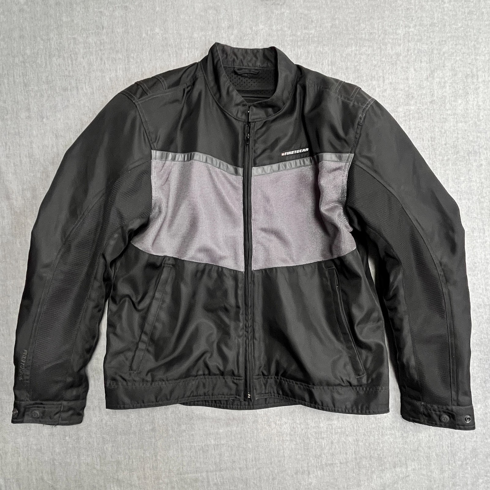 FirstGear Jacket Mens L Padded Hypertex Full Zip Pockets Biker Moto Motorcycle
