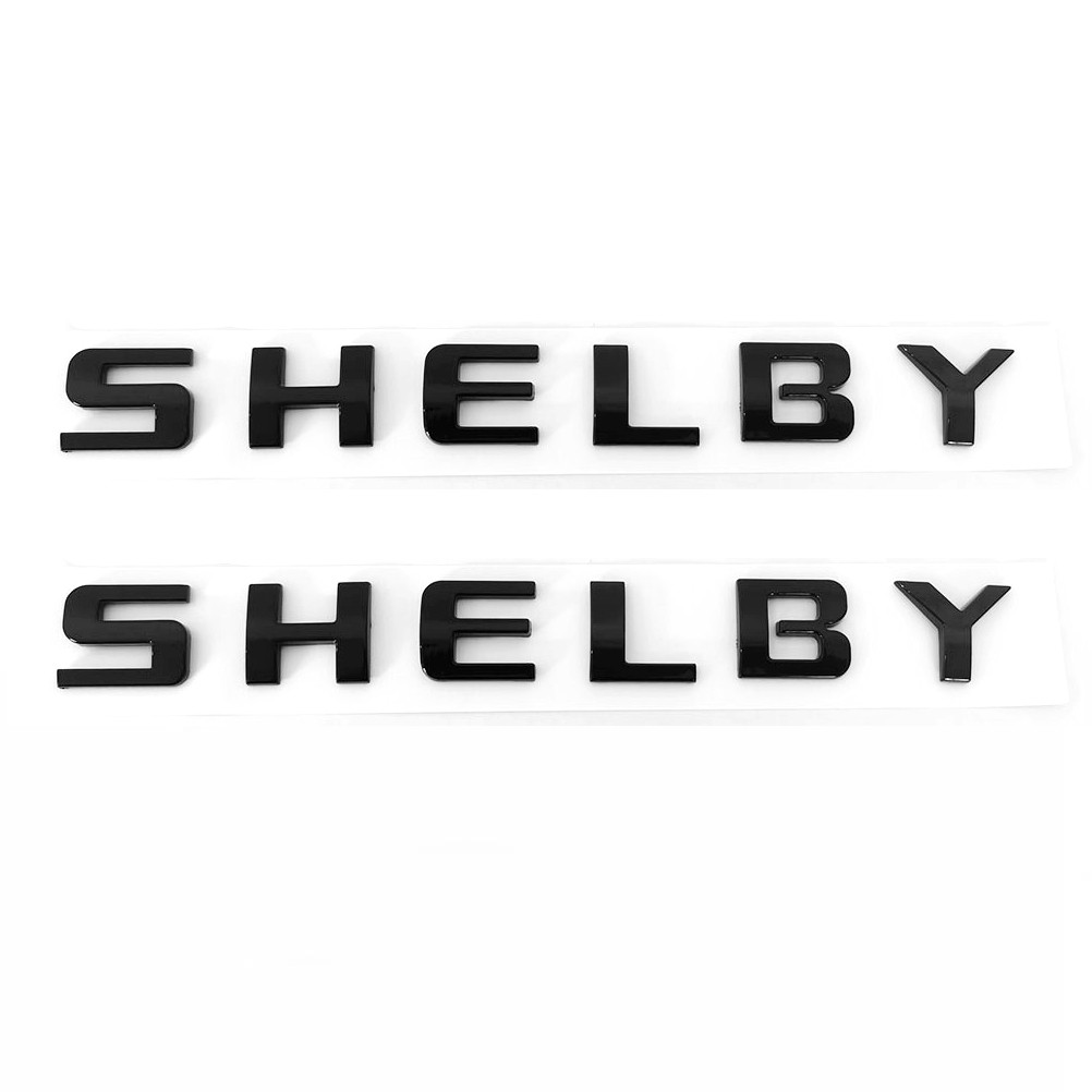 2pack New SHELBY Emblem fits Badge Letter SHELBY Black letters