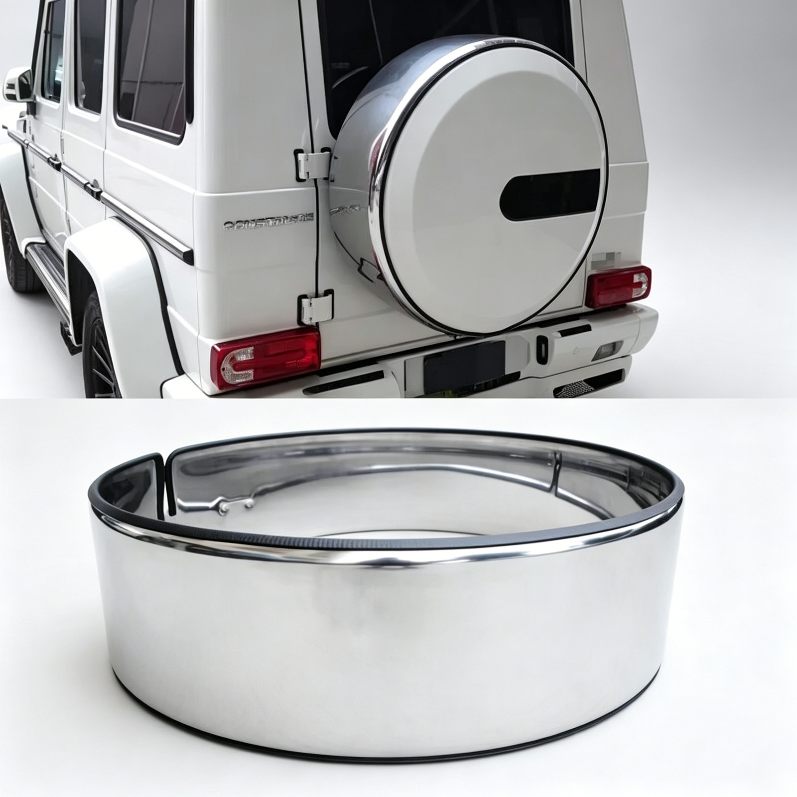 New Mercedes Spare Wheel Ring Tire Cover Chrome W463 W464 G550 G63 G65 G Wagon