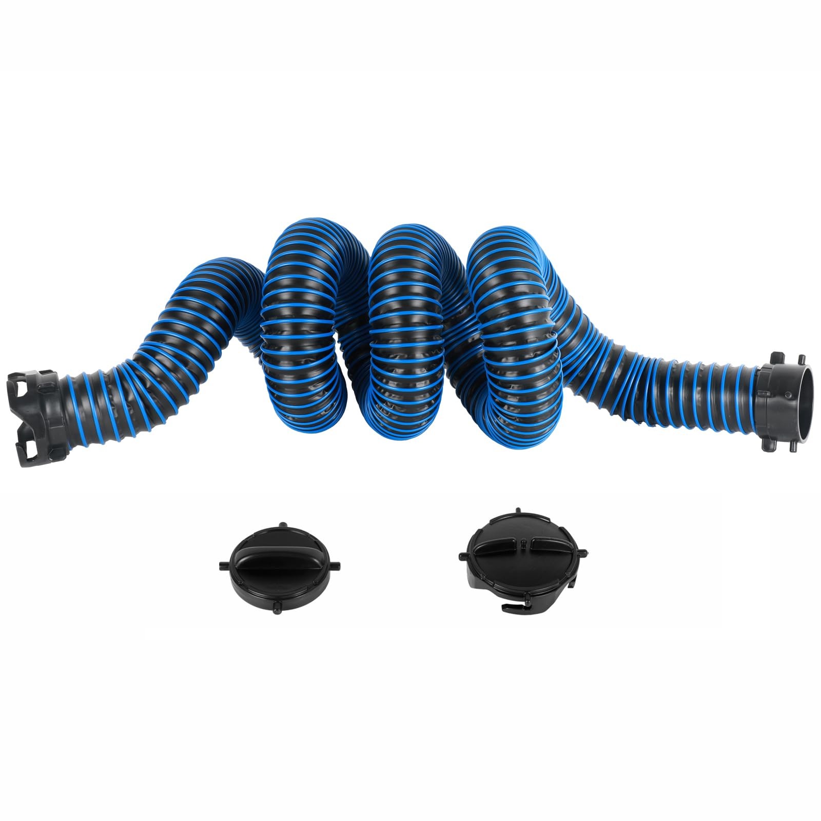 RV Sewer Hose Extension 10FT Camper With Caps Blue OUTPRIZE