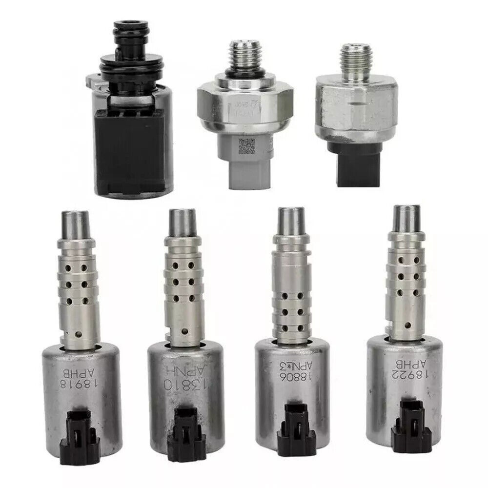 7x Transmission Solenoids Pressure Sensor For Nissan RE0F10D JF016E JF017E CVT8