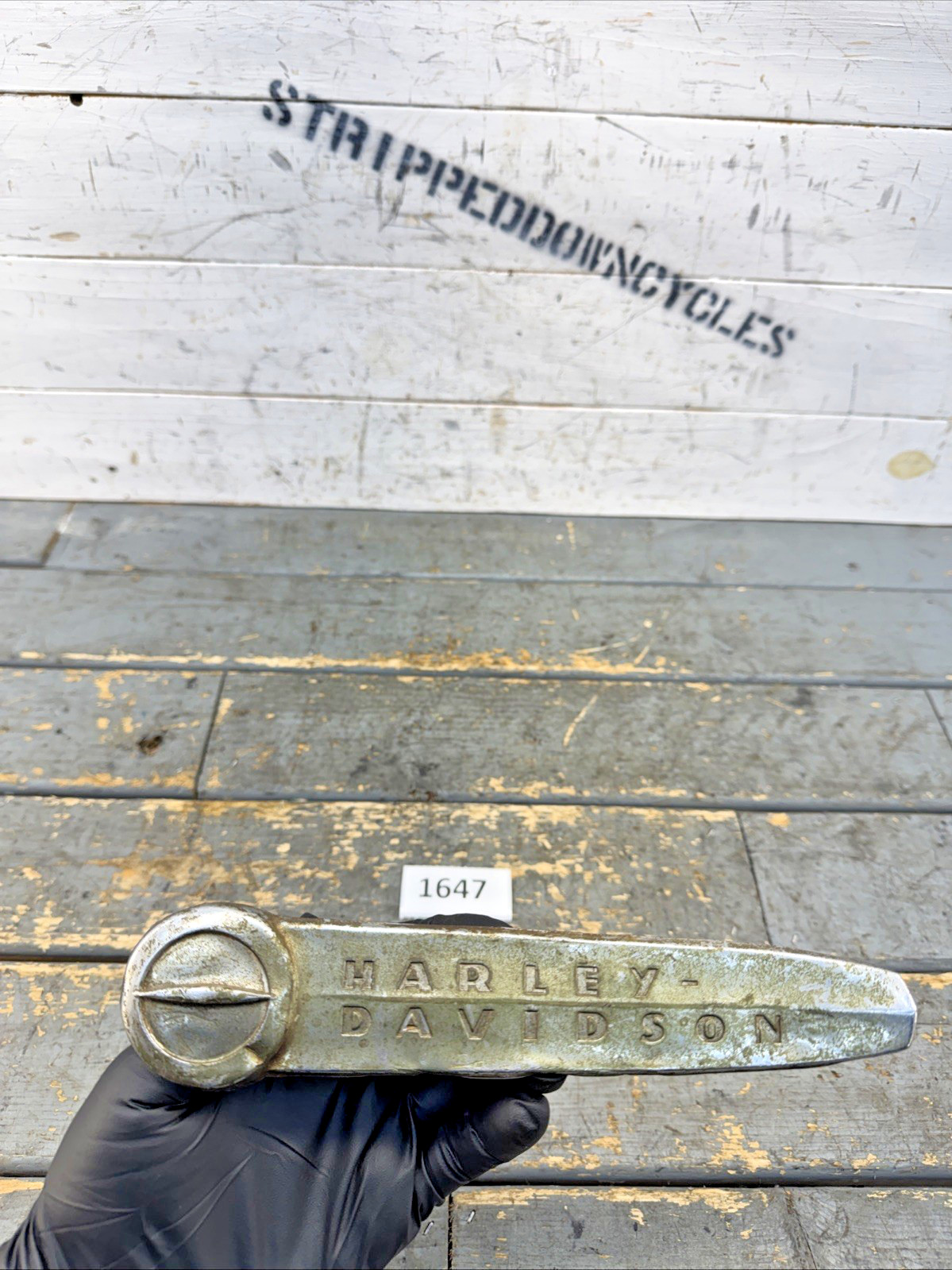 Harley Panhead Knucklehead Speedball Gas Tank Emblem 1947-1950 Left Side OEM 