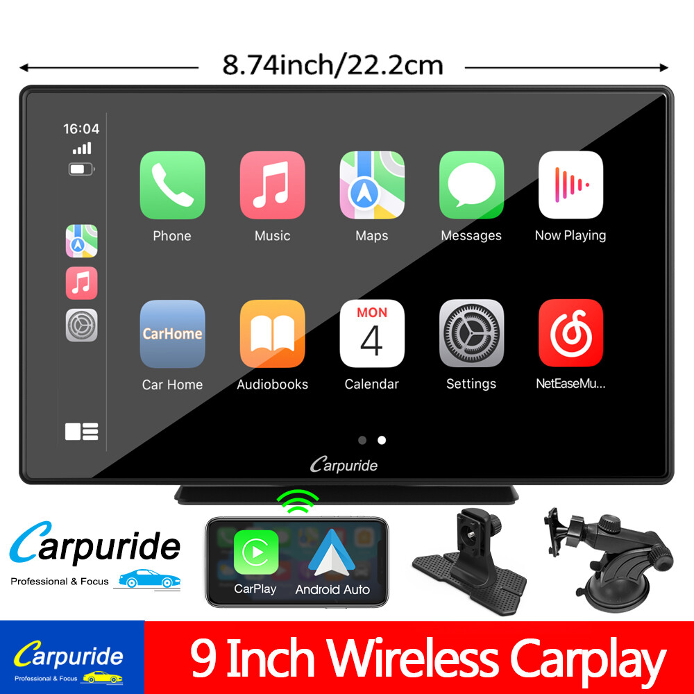 Carpuride 9 Inch Wireless Carplay & Android Auto Car Play Mirror Link Bluetooth Carpuride 9 Inch Wireless Carplay & Android Auto Car Play Mirror Link Bluetooth