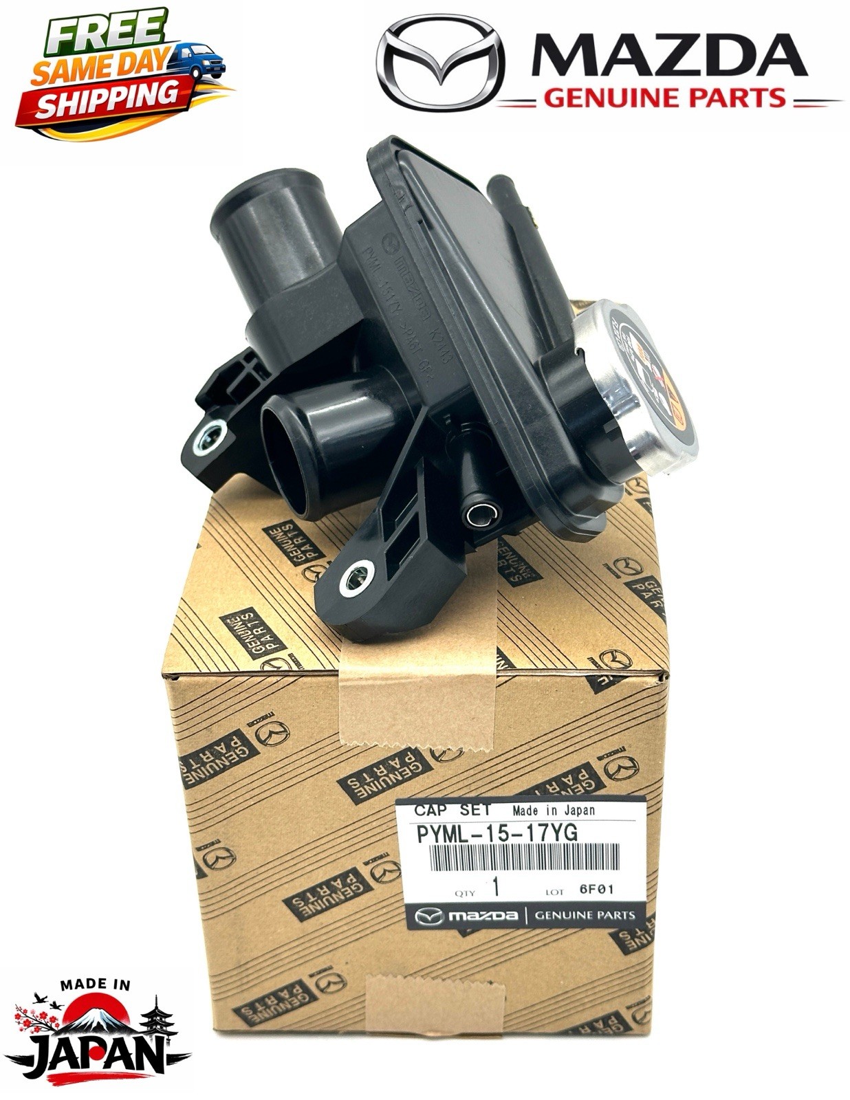 MAZDA Genuine OEM CAP SET FILLER-RADIATOR PYML-15-17YG CX-5 2019-2025 2.5T L4