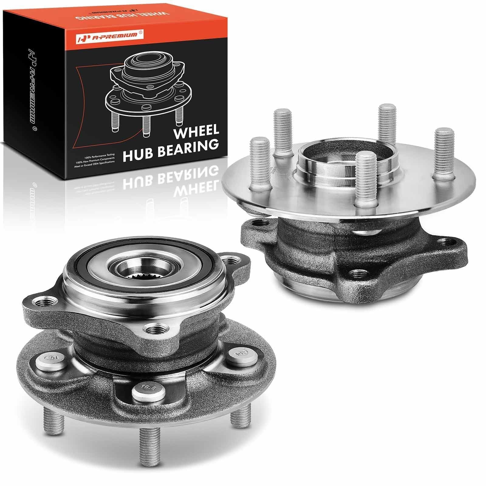 A-Premium 2 x Front Wheel Bearing and Hub Assembly with 5-Lug Compatible... 