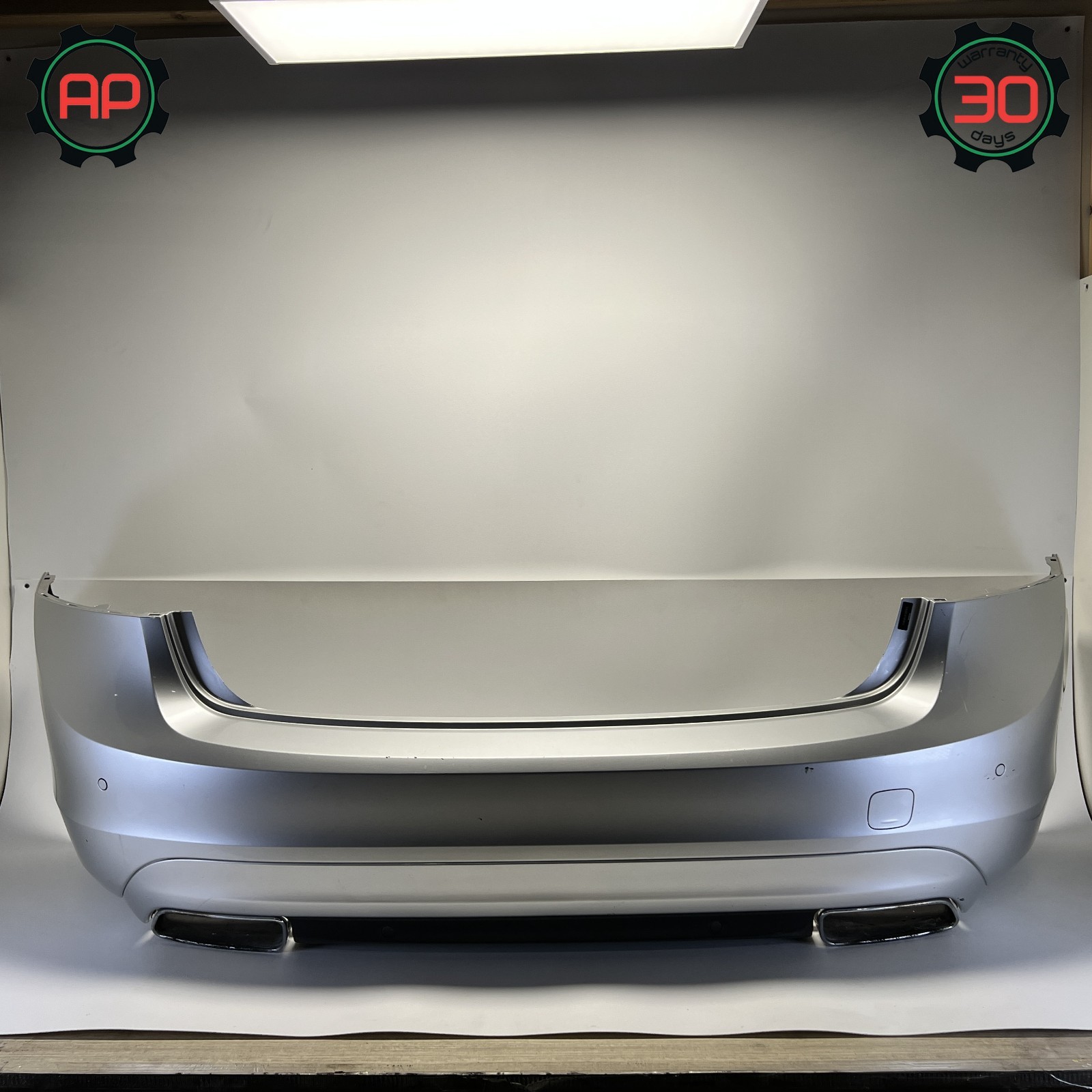 14-18 VOLVO S60 REAR BUMPER ASSEMBLY W/ EXHAUST TIPS SILVER 711 OEM