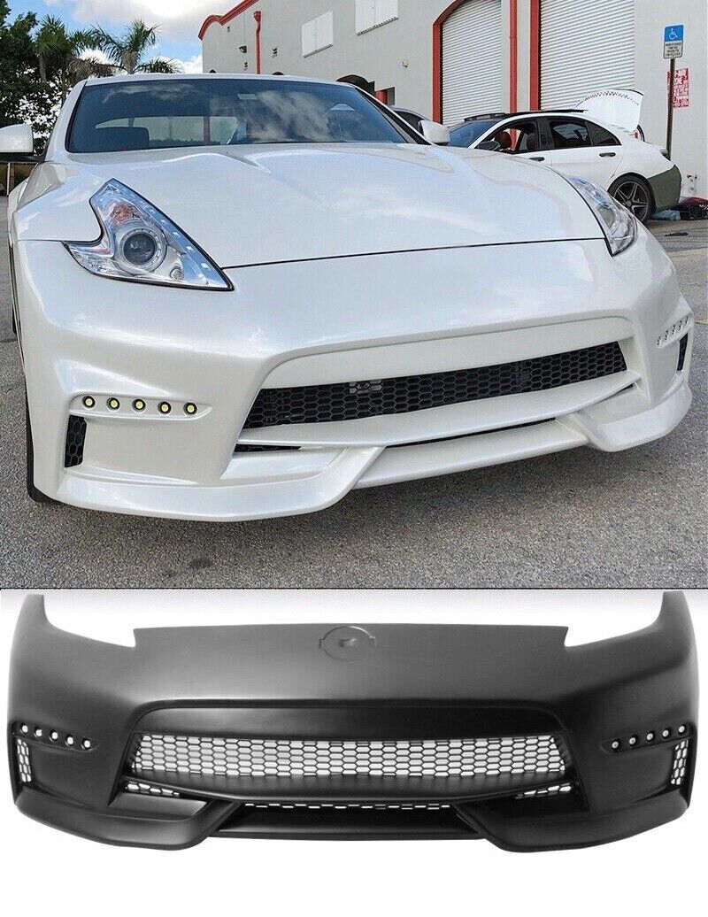 FOR 09-20 Nissan 370Z 2DR NS Style Front Bumper Cover Conversion PP with LED