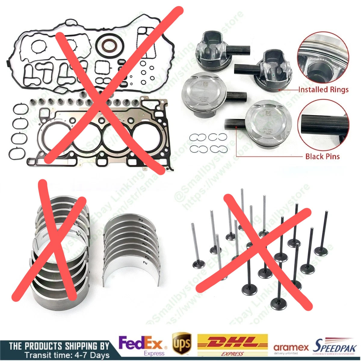 piston kits & Rod bearing Jeep wrangler campass Grand Cherokee 2.0T STD size