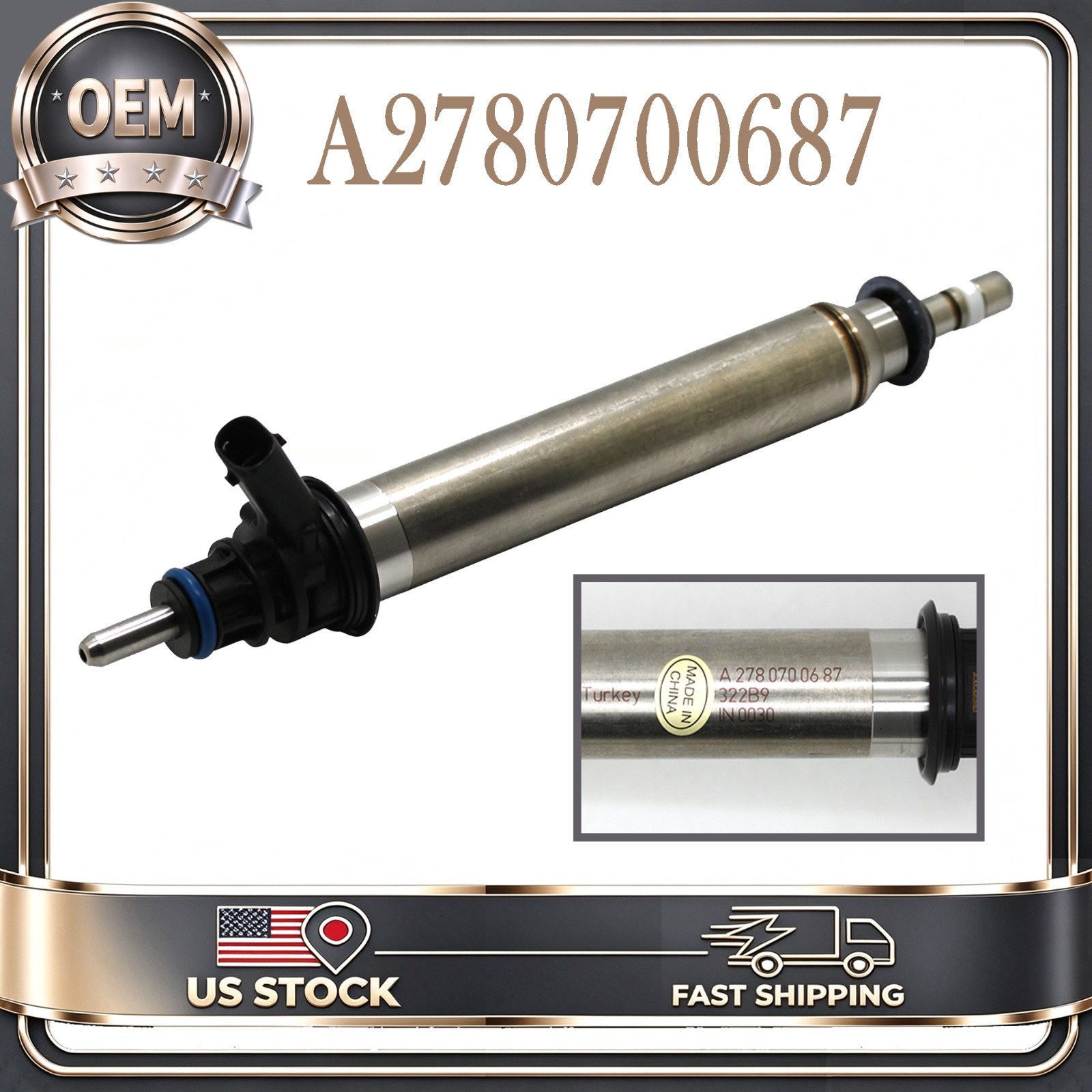 OEM A2780700687 Fuel Injector For MERCEDES-BENZ SL550 2013-2017 SLK350 E550