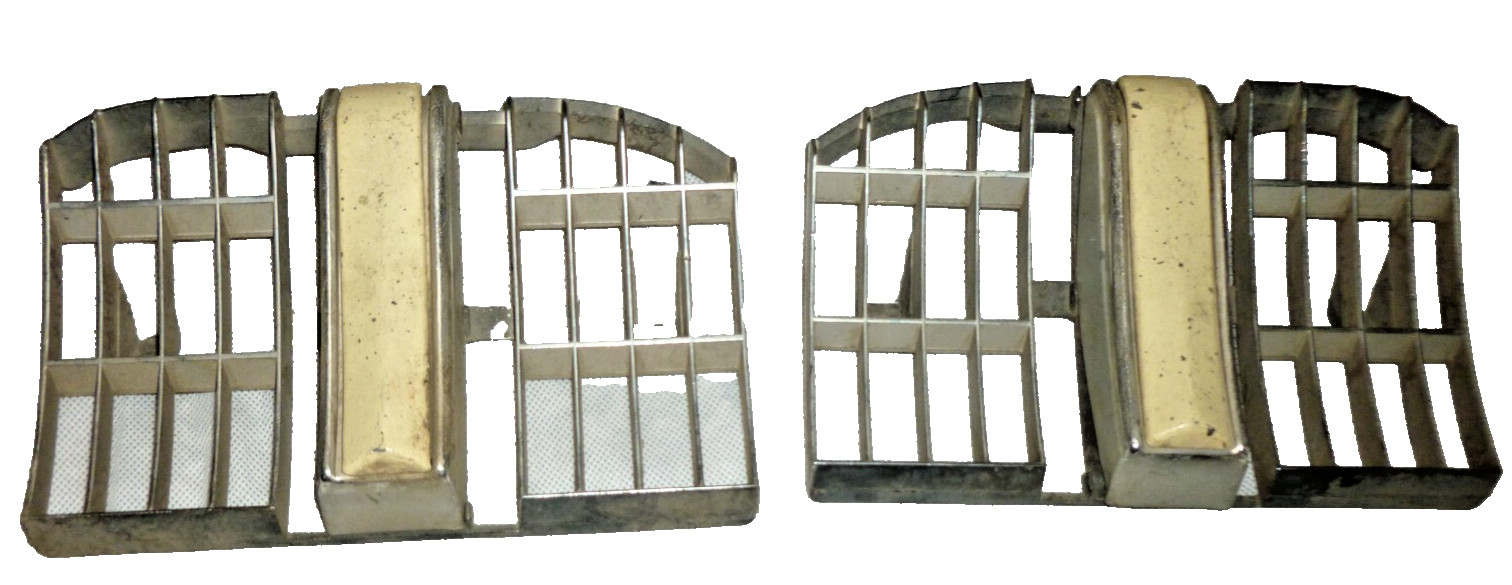 1969 Grill Hideaway Head Light Front Trim Hidden Lamp Cover OEM Pair Grille