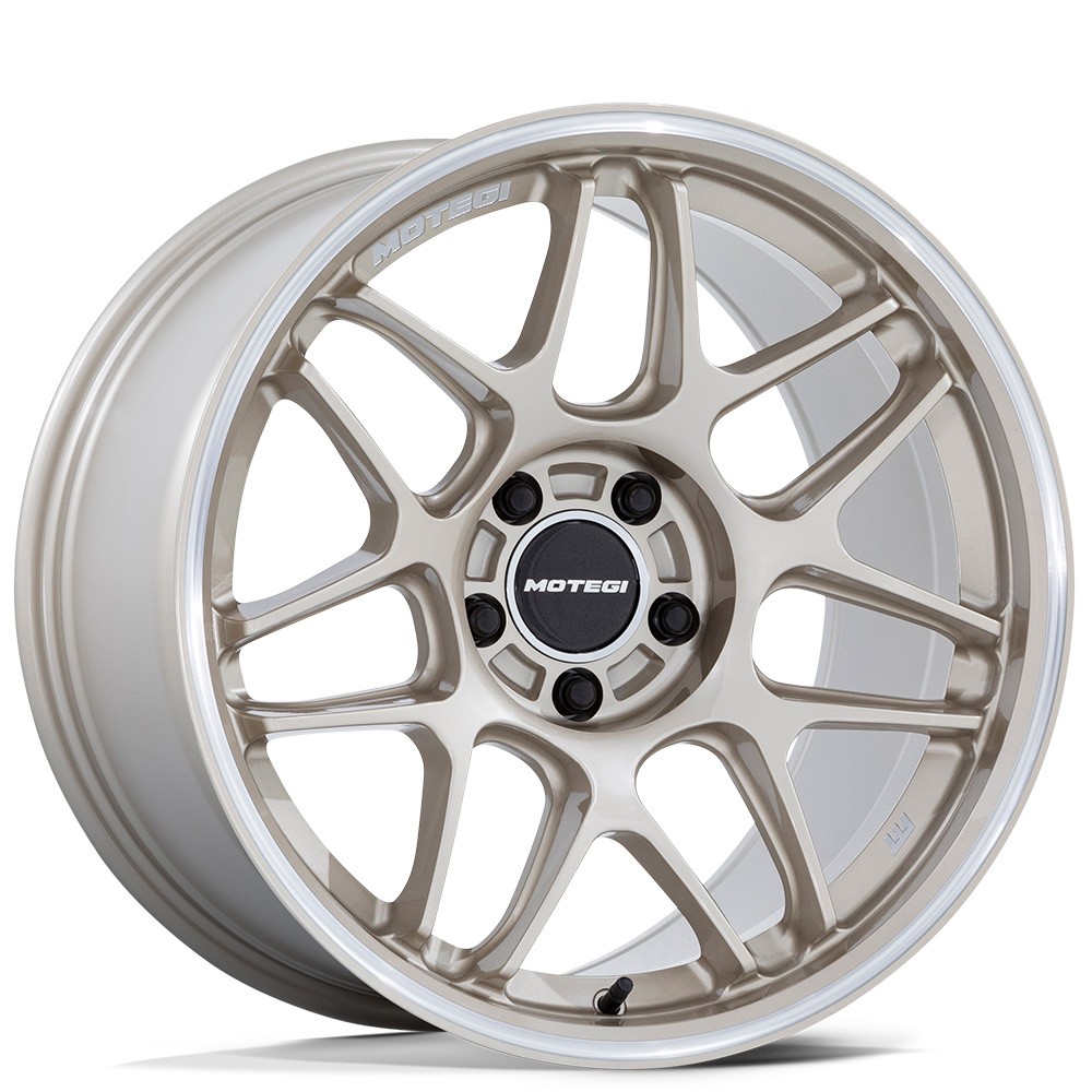 19x8.5/19x9.5 Motegi Racing Tsubaki Motorsport Gold Machined Lip Rims (4pcs)