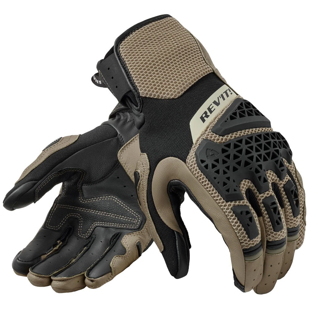 REV'IT Sand 5 Short Cuff Gloves with Knuckle Protection Large Sand/Black