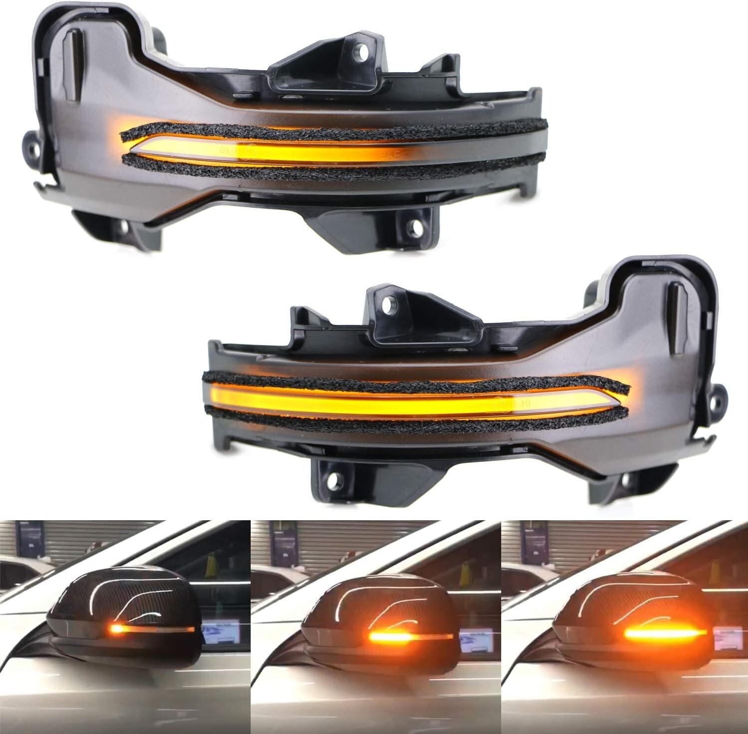 2X Sequential LED Side Mirror Turn Signal Blinker Lamp For Honda Accord CRV HRV
