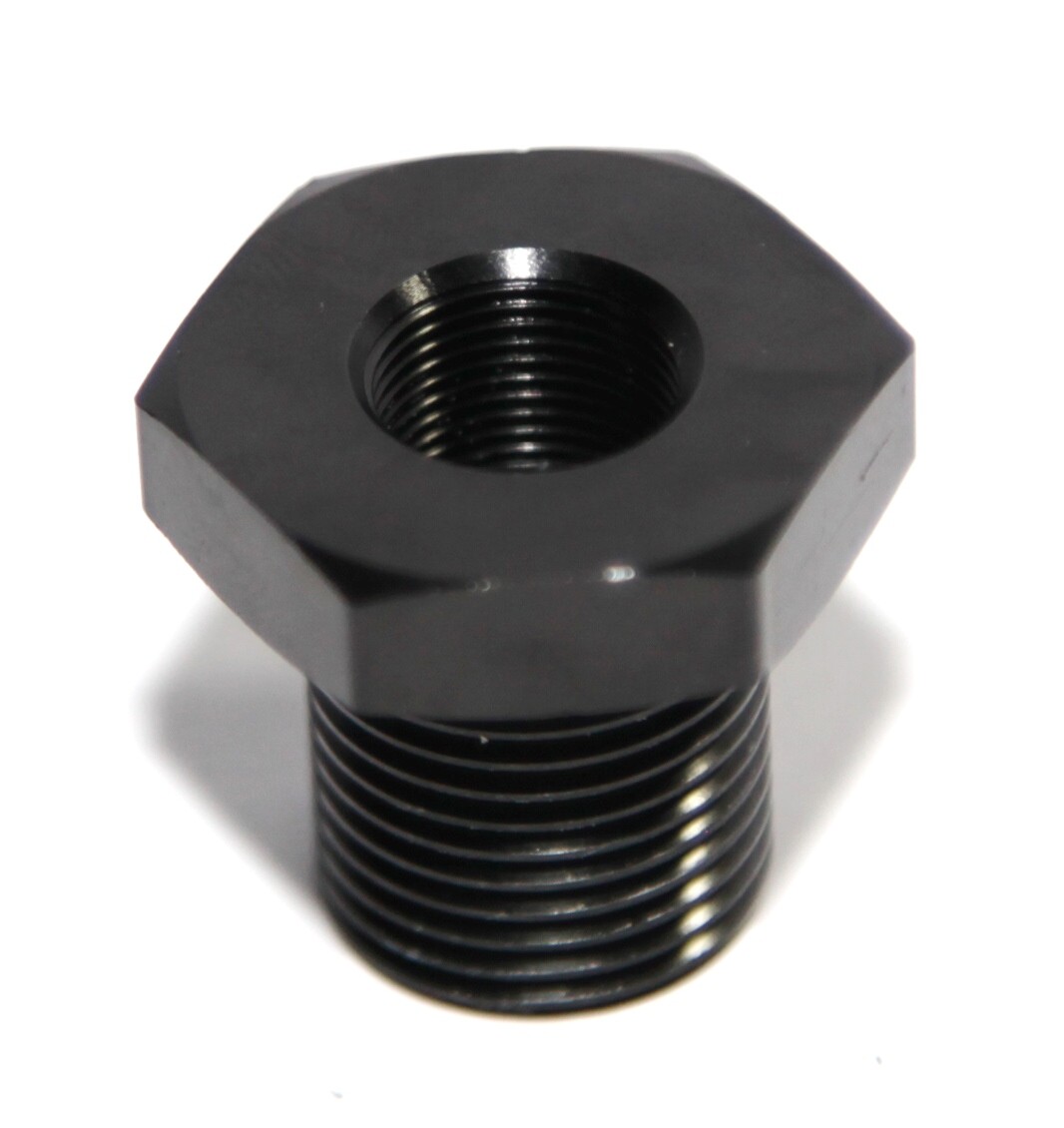 1/2-28 to 3/4-16 Automotive Threaded Oil Filter Adapter T6061 Anodized Aluminum