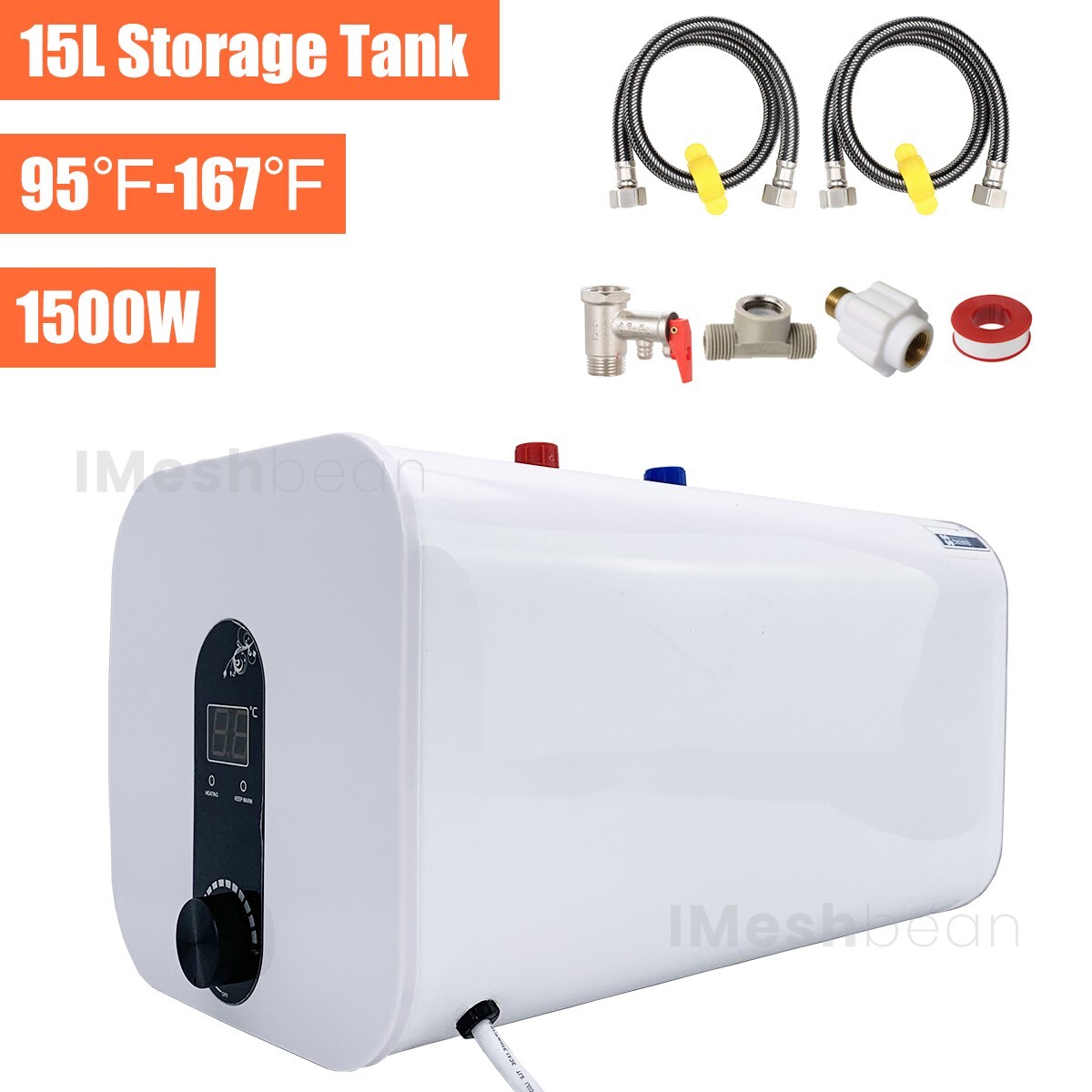 Instant Electric Hot Water Heater Shower Compact Mini-Tank Storage RV 15L 110V Instant Electric Hot Water Heater Shower Compact Mini-Tank Storage RV 15L 110V