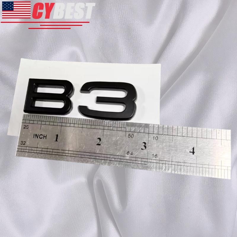 Matte Black For Alpina B3 Biturbo Car Trunk Emblem B3 Letter Badge Replace 1pc