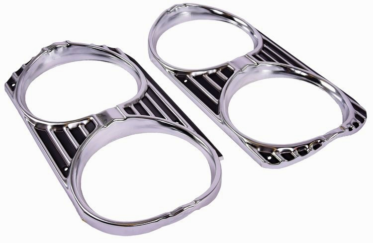 1965 Chevelle Malibu And SS Headlight Bezel Pair New Reproduction