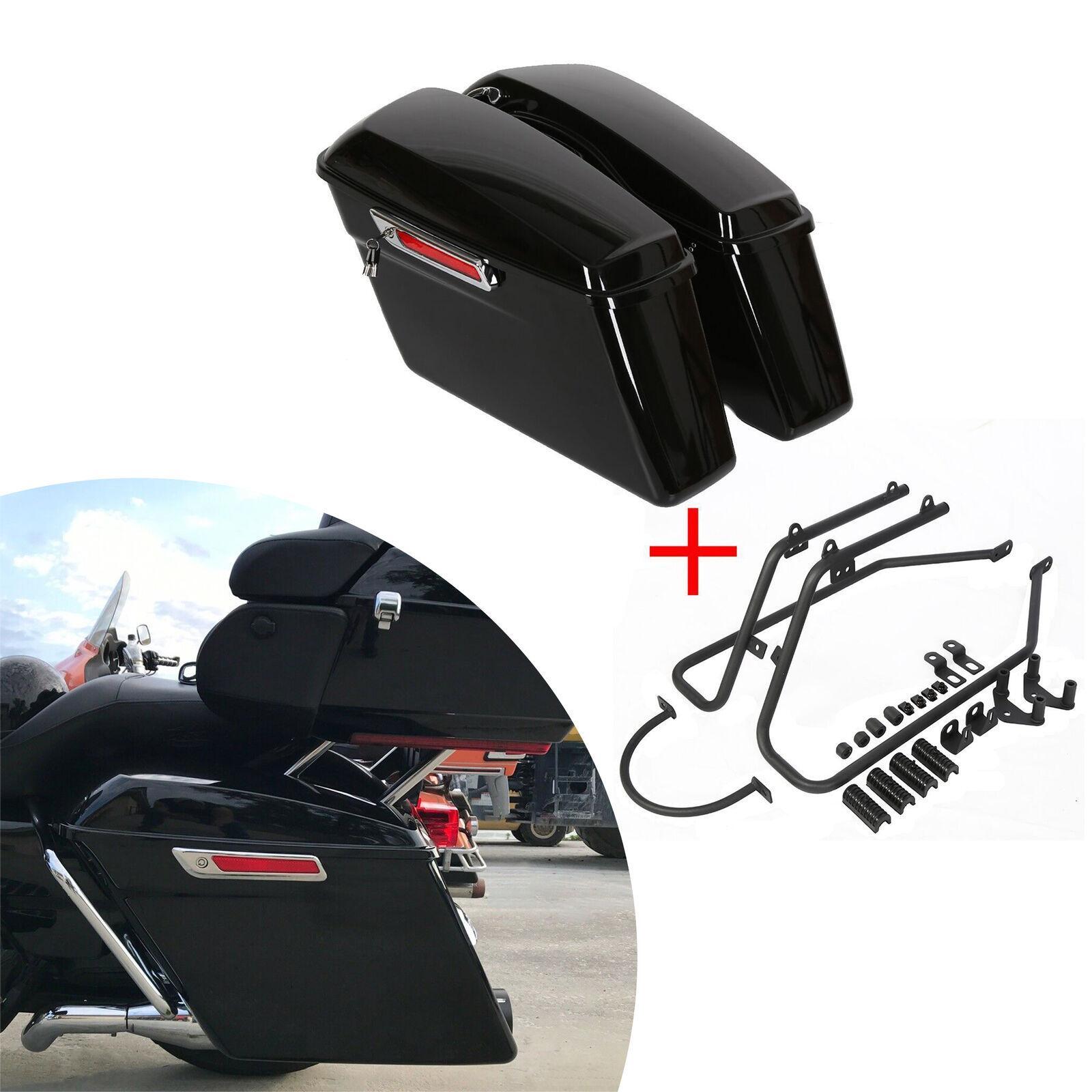 For 04-14 Harley Sportster Saddlebags Hard Saddle Bags & Conversion Brackets For 04-14 Harley Sportster Saddlebags Hard Saddle Bags & Conversion Brackets