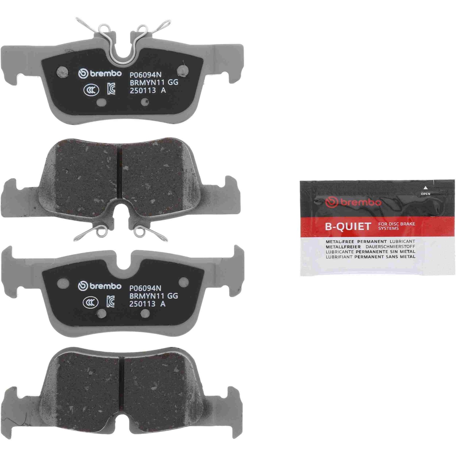 For Mini Cooper 2020-2024 Brembo P06094N Premium Ceramic Rear Disc Brake Pads