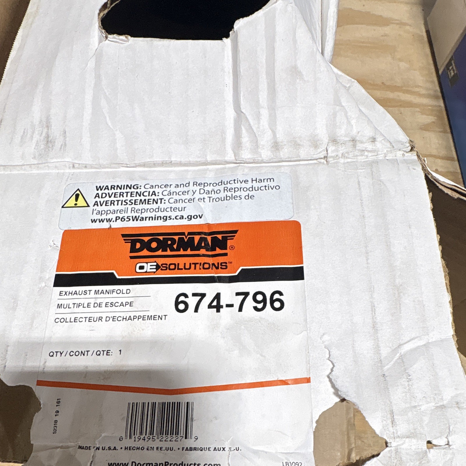 Doorman 674-796 Exhaust Manifold Converter Assembly