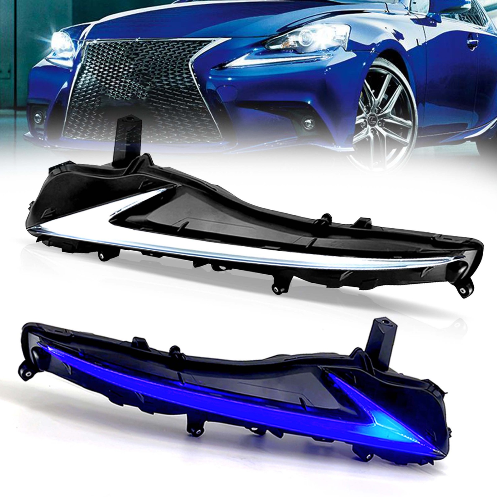 For Lexus IS250 IS350 IS200t IS300 2017-2019 2020 W/BULE Daytime Running Light For Lexus IS250 IS350 IS200t IS300 2017-2019 2020 W/BULE Daytime Running Light