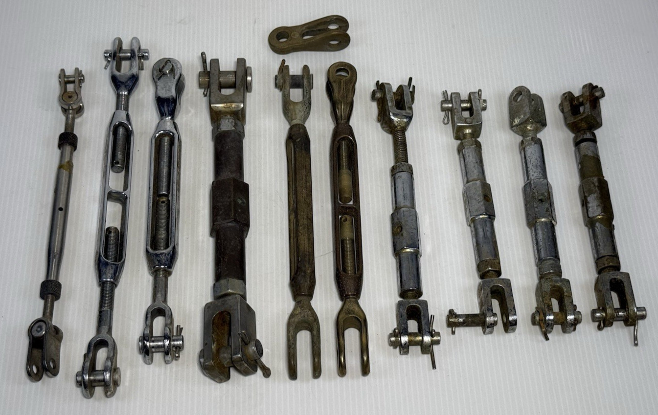 VTG Lot Sailboat Brass Bronze Stainless Steel Turnbuckles Boat Parts Vintage