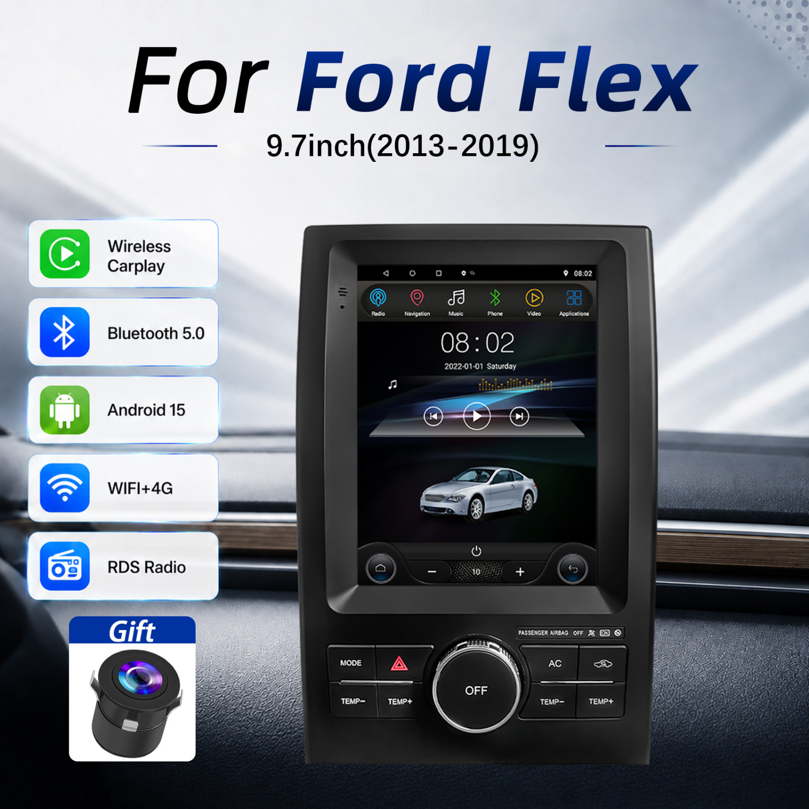 For Ford Flex 2013-2019 GPS Stereo 9.7