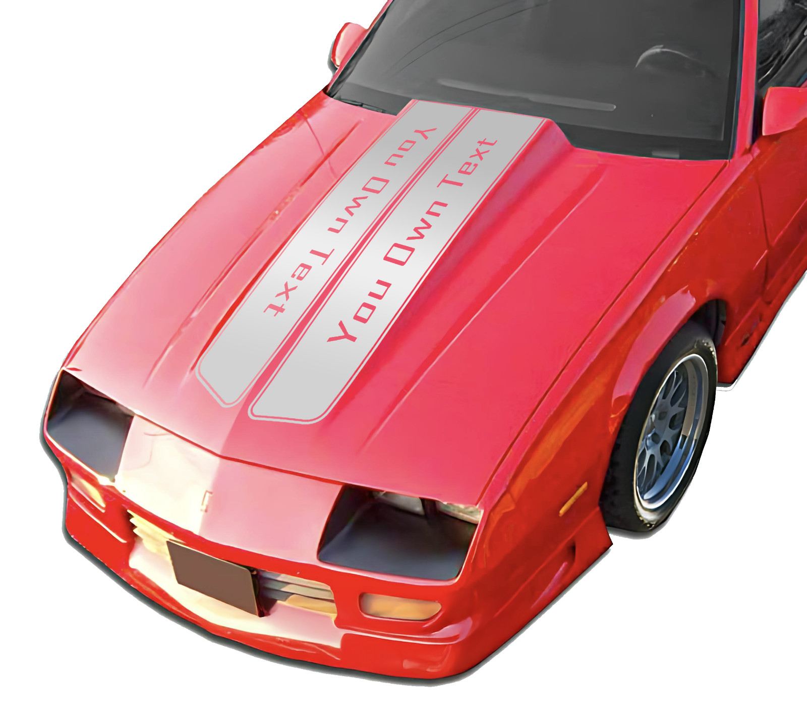 Rally Hood Decals Racing Stripes Fit  Any Car or Truck DIY Add your Own Text