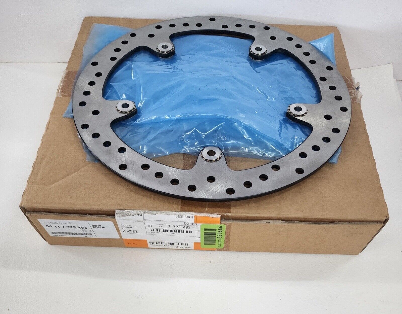 BMW Brake Rotor With Rivet # 34117723493 ~~ S100R & S100RR  New Open Box 