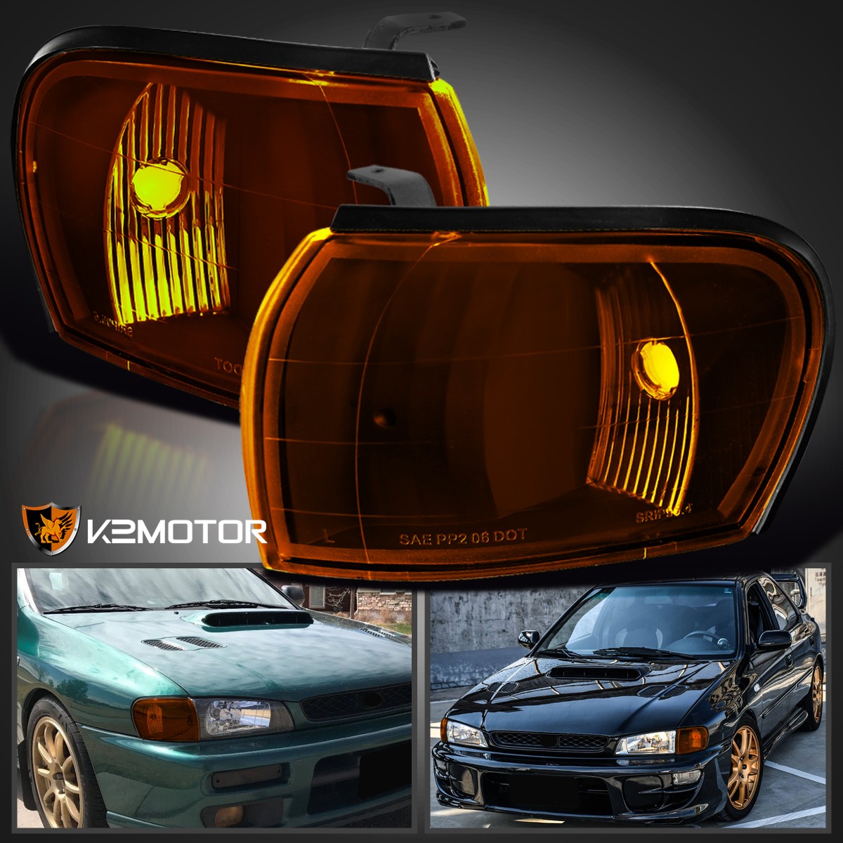 Fits 1995-2001 Subaru Impreza WRX Amber Corner Lights Signal Parking Lamps 95-01 Fits 1995-2001 Subaru Impreza WRX Amber Corner Lights Signal Parking Lamps 95-01