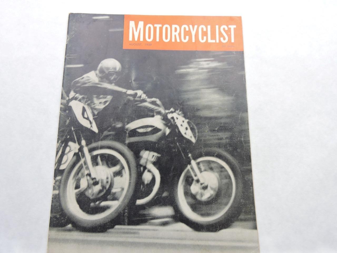 Motorcyclist August 1959 Triumph T120 6T Thunderbird TR6 Sport 40 T110 B12529