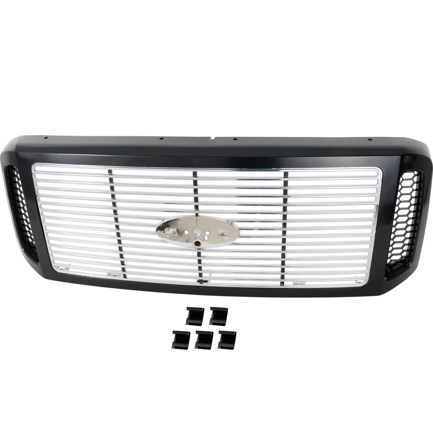 Grille Assembly For 2005-2007 Ford F-250 Super Duty F-350 F-450 Chrome Insert
