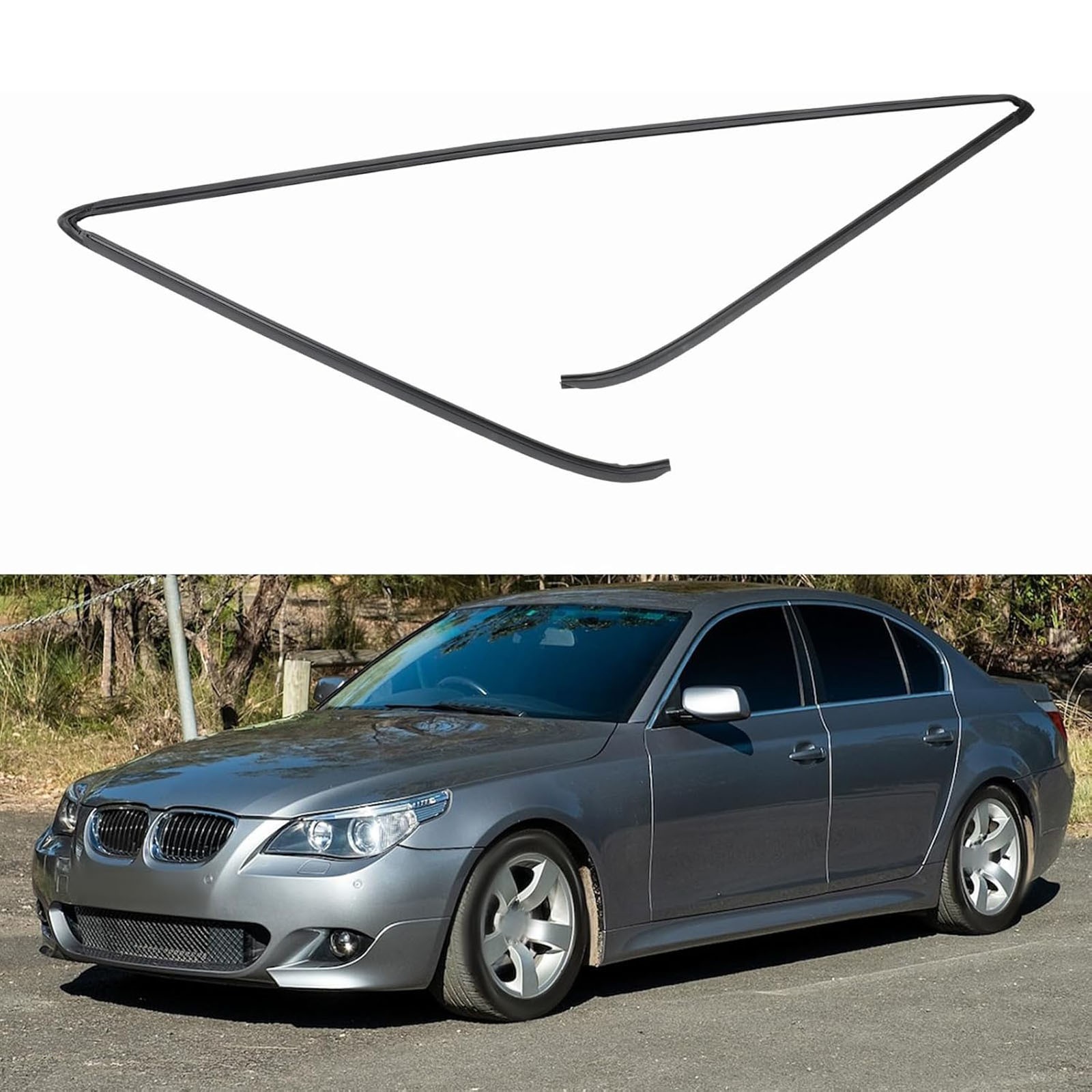 Rear Windshield Upper Moulding Trim Seal Fit 2004-2010 BMW 5 Series 51317027916