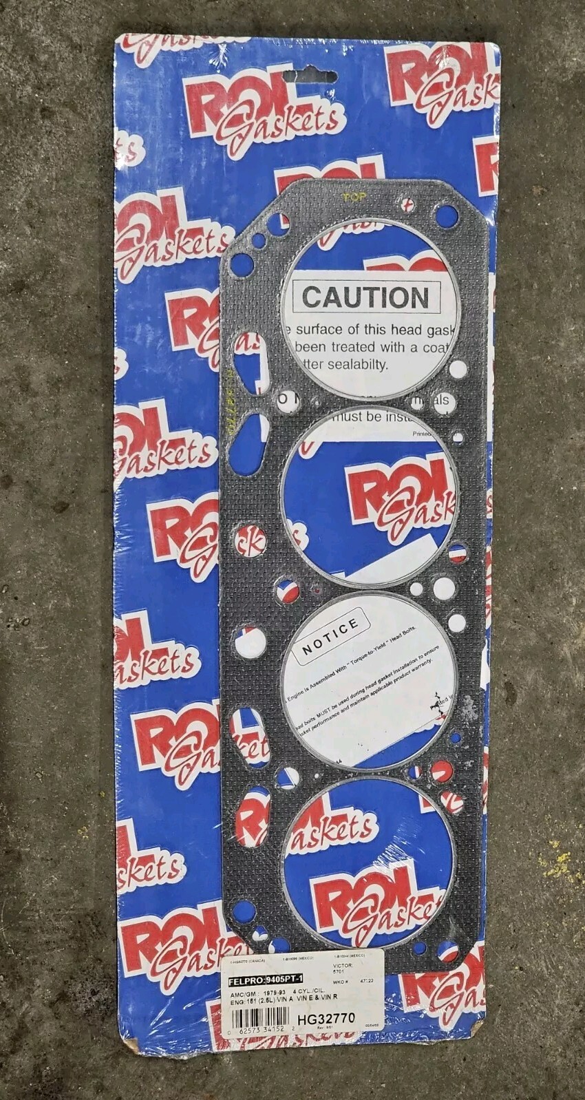 HG32770 ROL Pro-Torque Head Gasket fits AMC GM 4cyl 1979-1988 151 2.5L Vin A E R