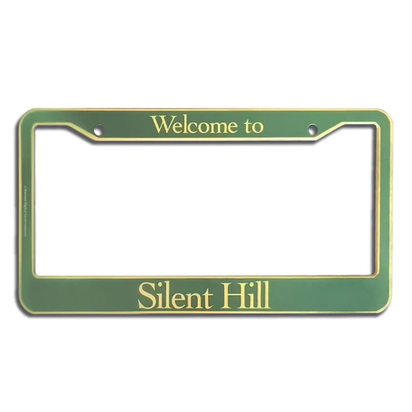 Welcome to Silent Hill Town Sign Green License Plate Frame Car Figure Truck USA
