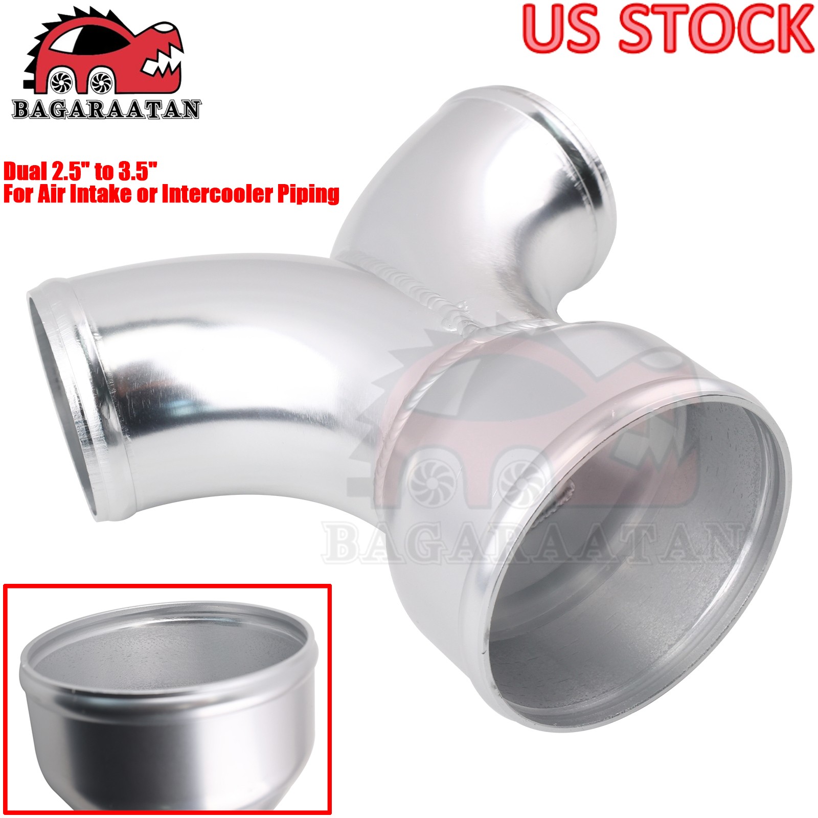 Aluminum Y Pipe Dual 2.5\