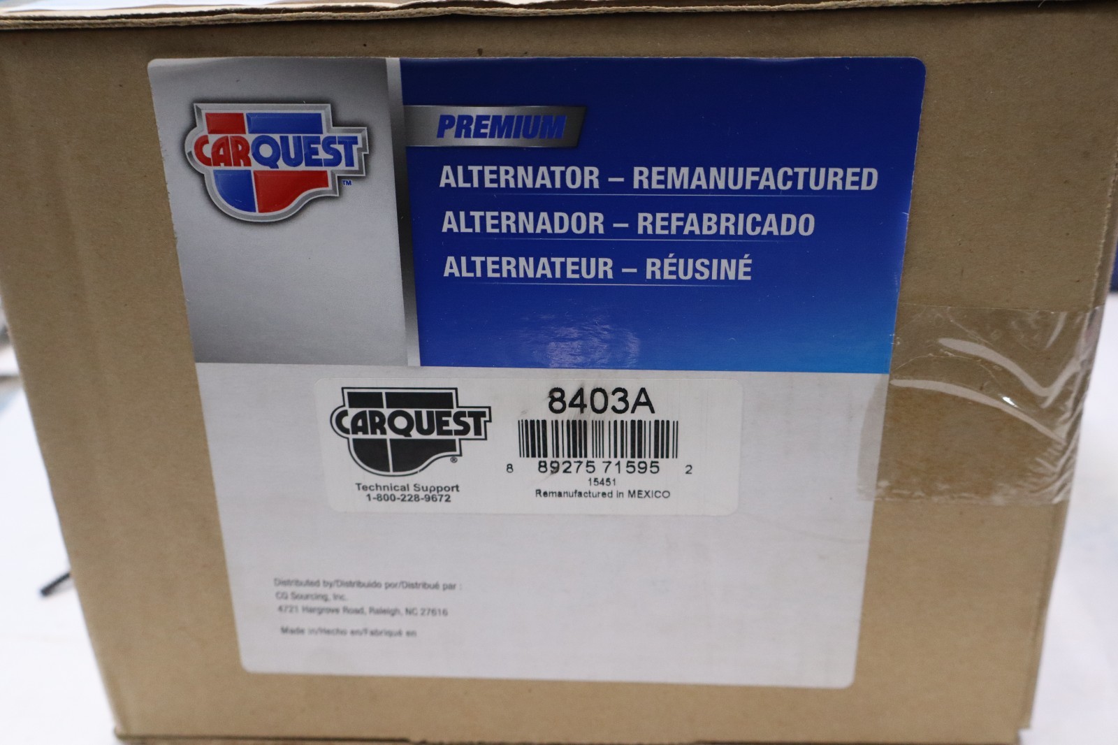 Carquest 8403A Alternator, Remanufactured, 130 Amps Carquest 8403A Alternator, Remanufactured, 130 Amps