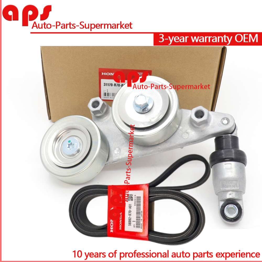 OEM Serpentine Drive Belt Tensioner + Belt  For 05-10 Honda Pilot Accord Odyssey