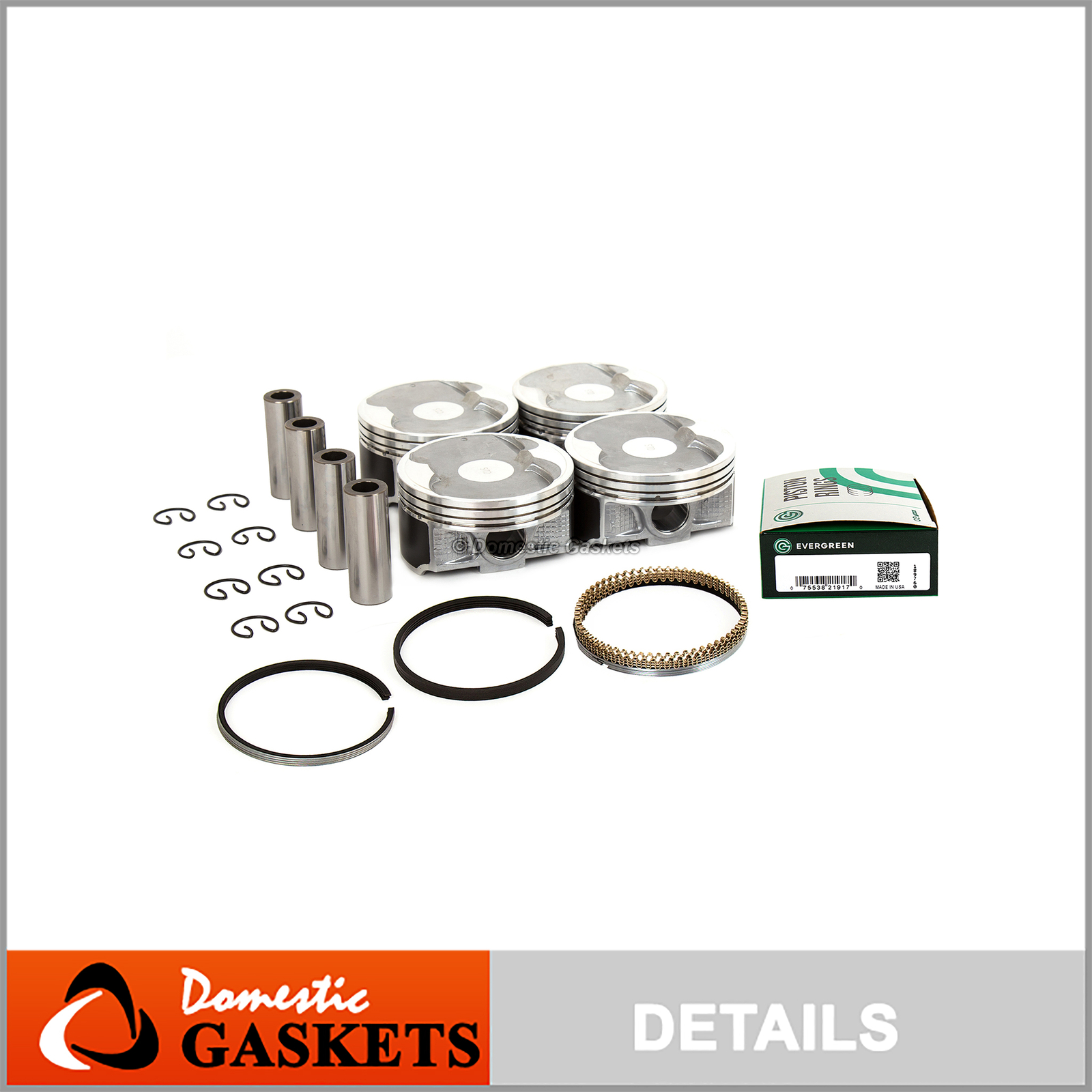 Pistons and Rings fit 06-10 Subaru Legacy Forester Outback 2.5 SOHC EJ253