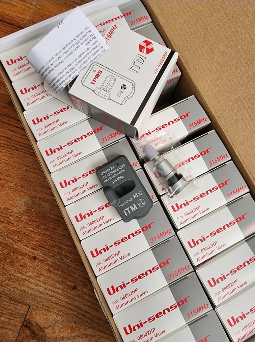 ITM Tire Pressure Sensor Metal Stem 315MHz for 08002HP Box of 20 Pcs ITM Tire Pressure Sensor Metal Stem 315MHz for 08002HP Box of 20 Pcs